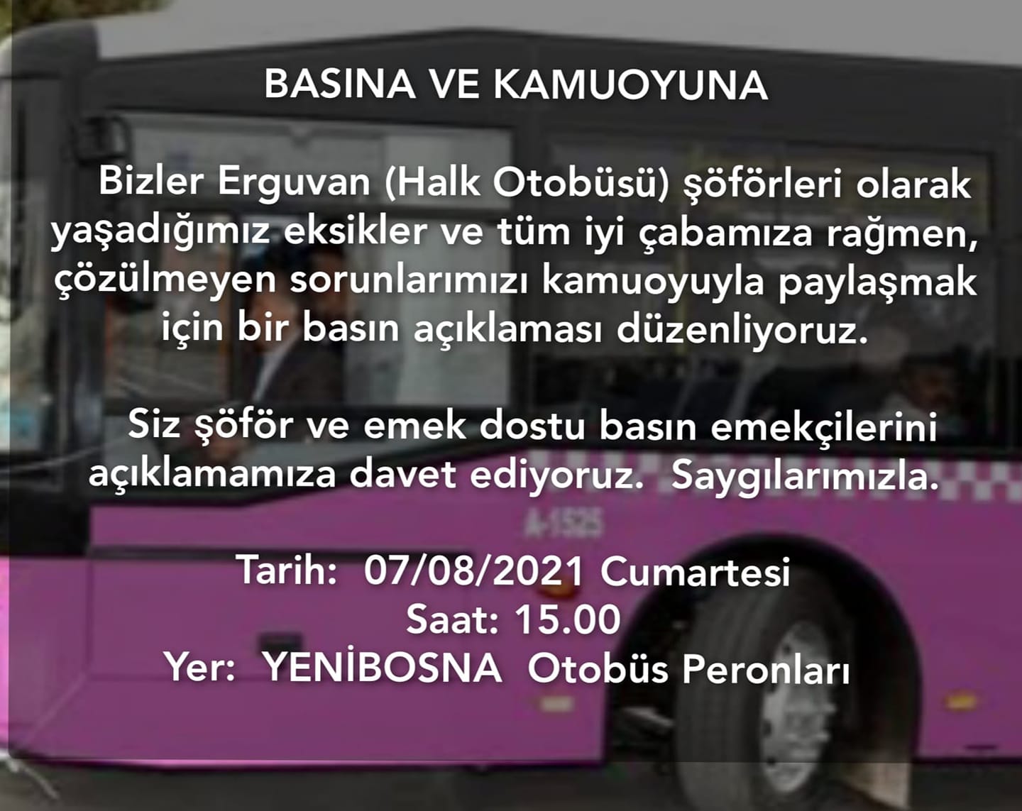Basın Açıklamasına Çağrı
