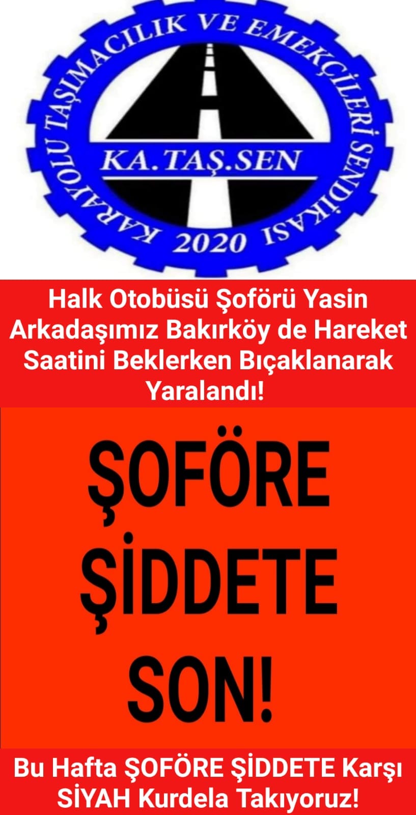 Yine Halk Otobüsü Şoförüne Saldırı! / Haber /Açıklama /Eylem