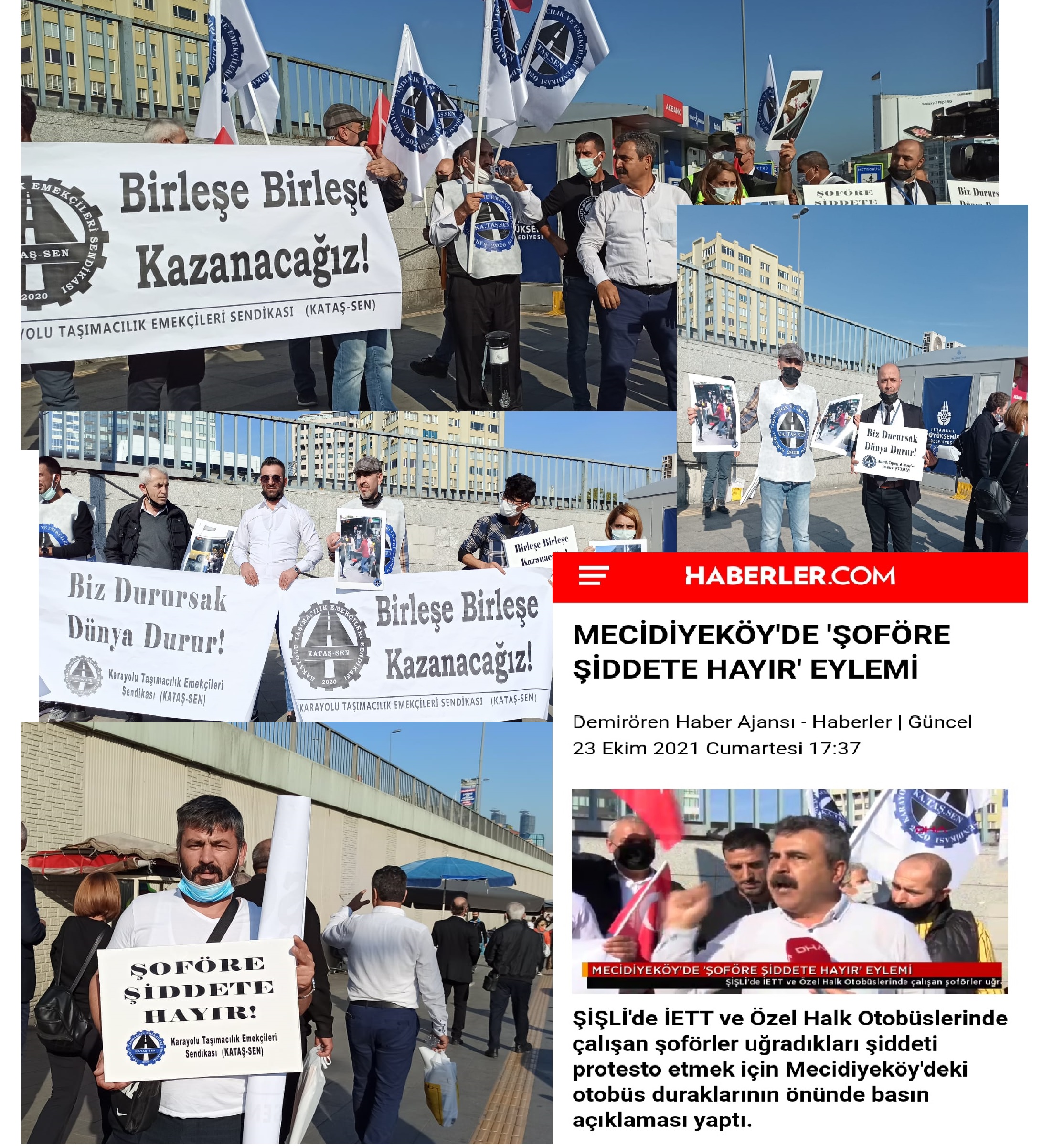 İstanbul Özel Halk Otobüsü Şoförleri İş Güvenliği İçin Eylem Yaptı